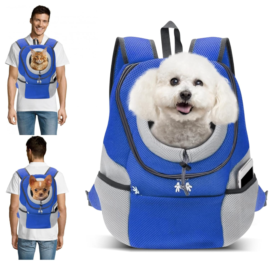 Hunde-Tragerucksack für kleine & mittelgroße Hunde bis max. 11 kg - super bequem & größenverstellbar