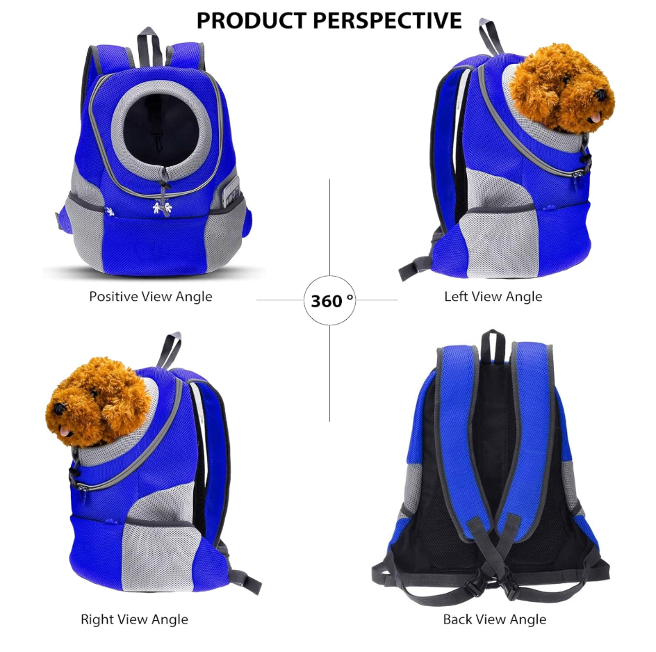 Hunde-Tragerucksack für kleine & mittelgroße Hunde bis max. 11 kg - super bequem & größenverstellbar
