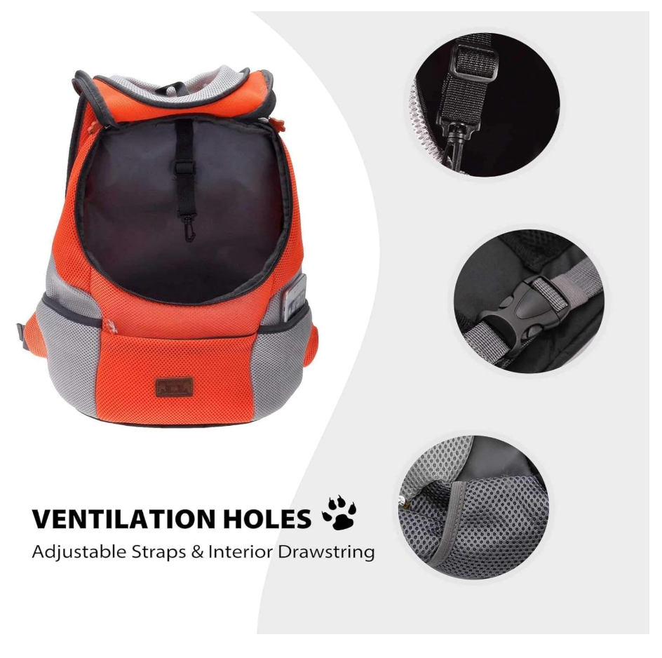 Hunde-Tragerucksack für kleine & mittelgroße Hunde bis max. 11 kg - super bequem & größenverstellbar