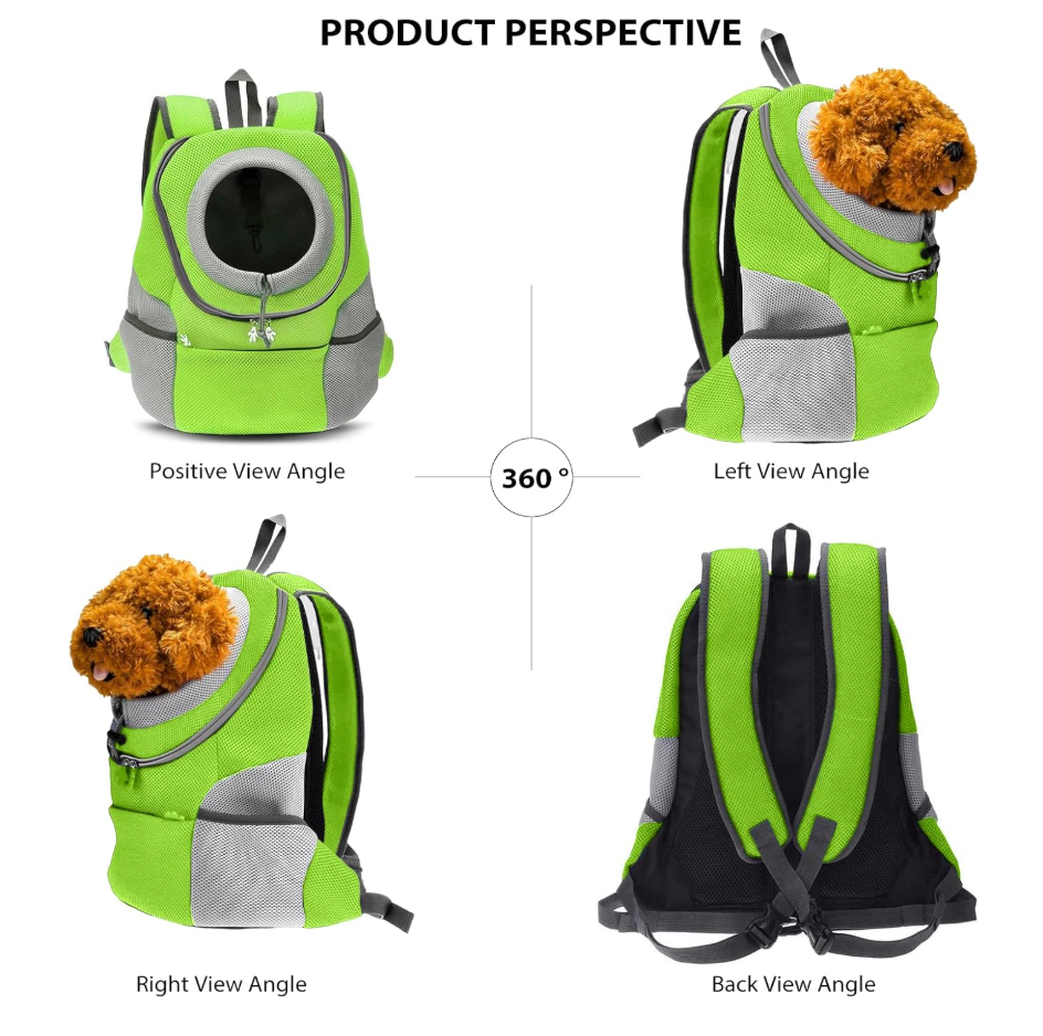 Hunde-Tragerucksack für kleine & mittelgroße Hunde bis max. 11 kg - super bequem & größenverstellbar