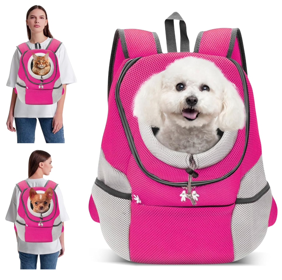 Hunde-Tragerucksack für kleine & mittelgroße Hunde bis max. 11 kg - super bequem & größenverstellbar