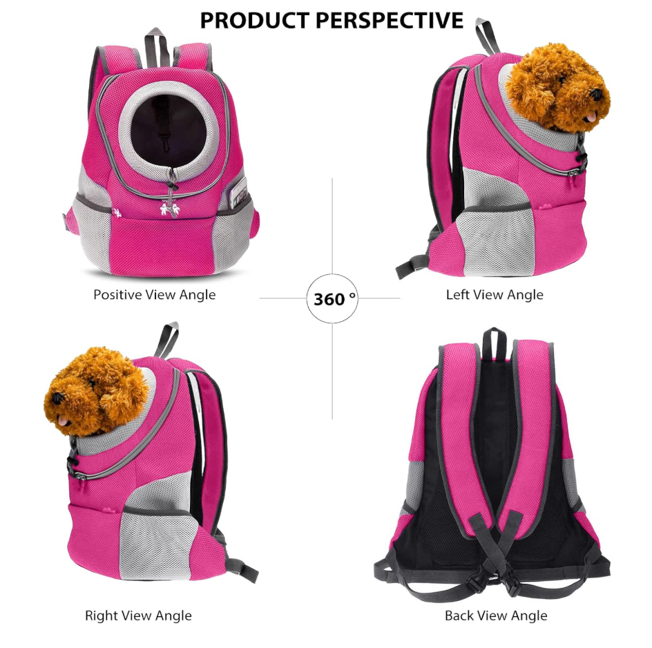 Hunde-Tragerucksack für kleine & mittelgroße Hunde bis max. 11 kg - super bequem & größenverstellbar