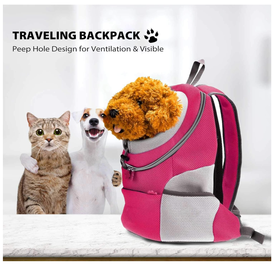 Hunde-Tragerucksack für kleine & mittelgroße Hunde bis max. 11 kg - super bequem & größenverstellbar