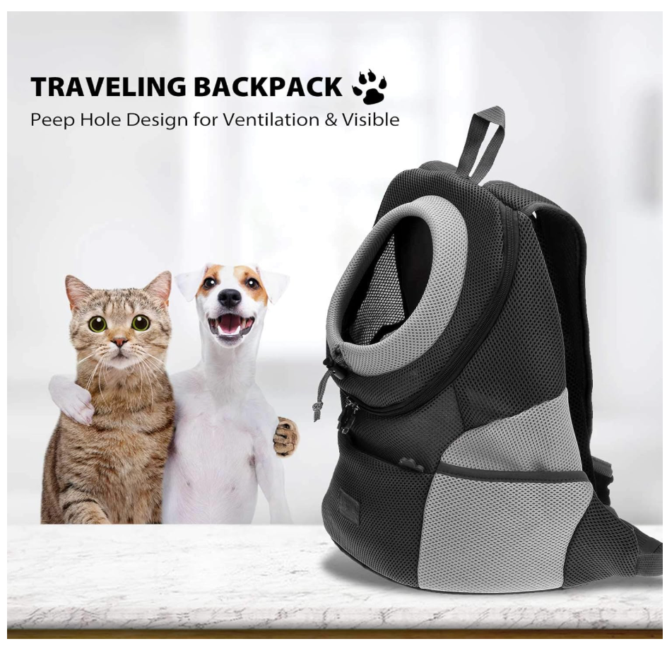 Hunde-Tragerucksack für kleine & mittelgroße Hunde bis max. 11 kg - super bequem & größenverstellbar