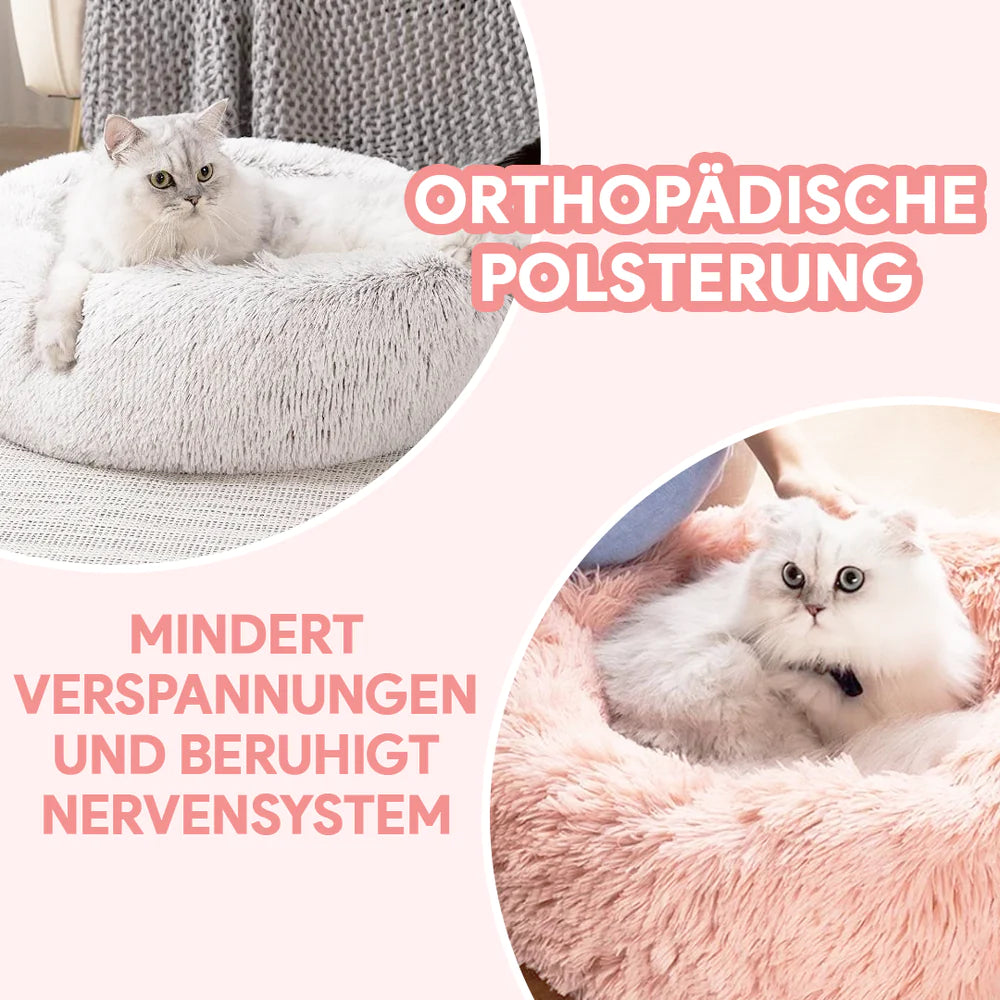 Gemütliches Katzenbett "Wolke 7" - das besondere Katzenkörbchen - flauschig, waschbar, wasserfest__testieger_orthopädisch