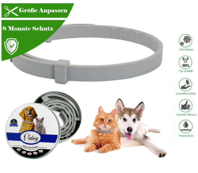Anti Zecken & Flöhe Halsband für Hunde und Katzen mit ätherischen Ölen - wirkt 8 Monate lang_natürliches mittel gegen zecken_17Anti Zecken & Flöhe Halsband für Hunde und Katzen mit ätherischen Ölen - wirkt 8 Monate lang_natürliches mittel gegen zecken_17