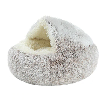 Orthopädisches Katzenbett - kuschelig weich, waschbar, haustierfreundlich_beige 5