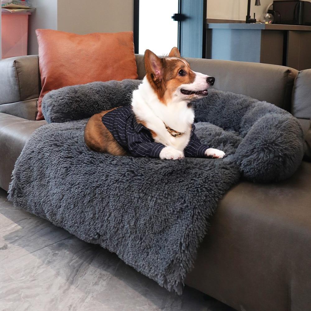 Kuscheliges Hunde-Sofabett "Wolkentraum" - Anti-Stress, wasserdicht, leicht waschbar_anthrazit