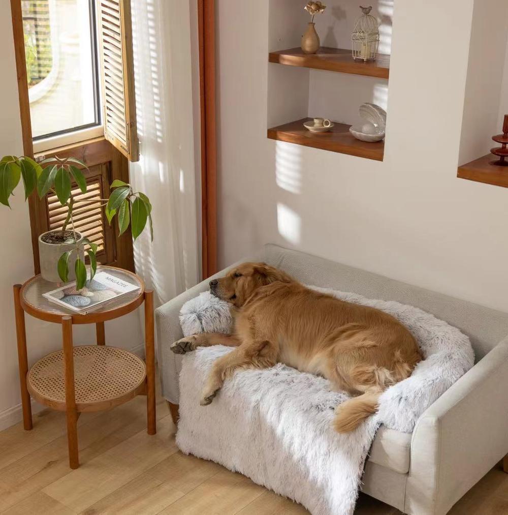 Kuscheliges Hunde-Sofabett "Wolkentraum" - Anti-Stress, wasserdicht, leicht waschbar_grau_3