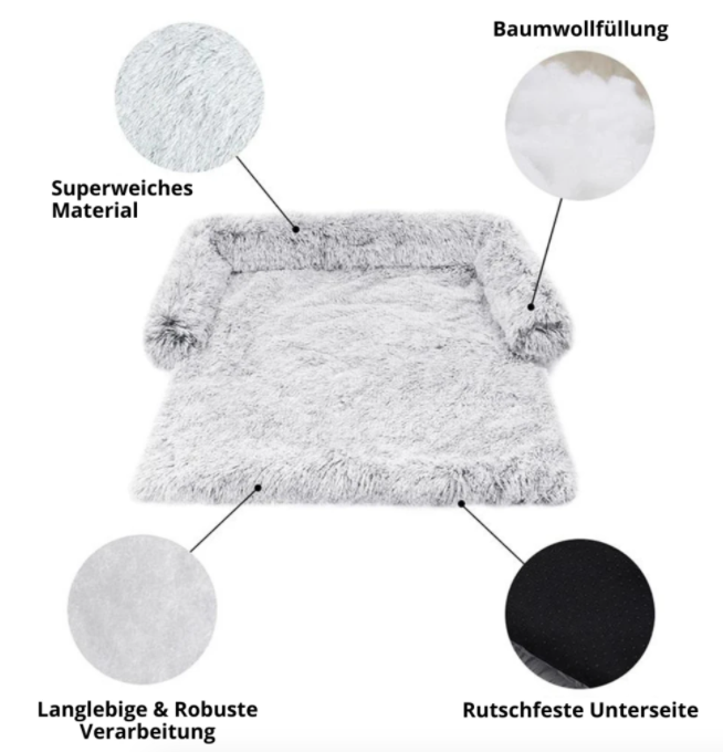 Kuscheliges Hunde-Sofabett "Wolkentraum" - Anti-Stress, wasserdicht, leicht waschbar_vorteile