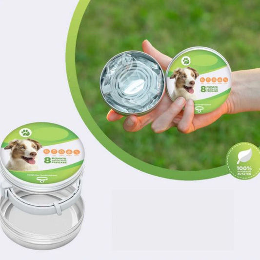 Anti Zecken & Flöhe Halsband für Hunde und Katzen mit ätherischen Ölen - wirkt 8 Monate lang