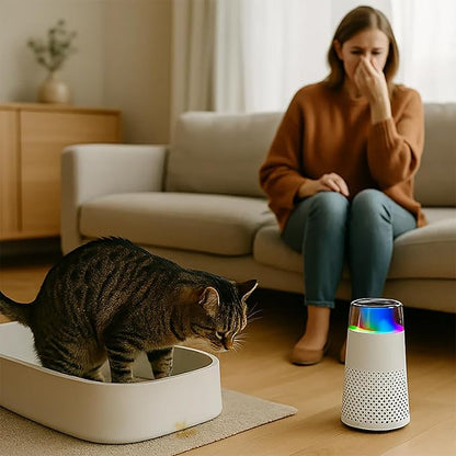 FurFresh by PurrAir Luftreiniger gegen Katzengeruch – Tiergeruchs-Entferner für Katzen & Haustiere - leise & kompakt fürs Schlafzimmer