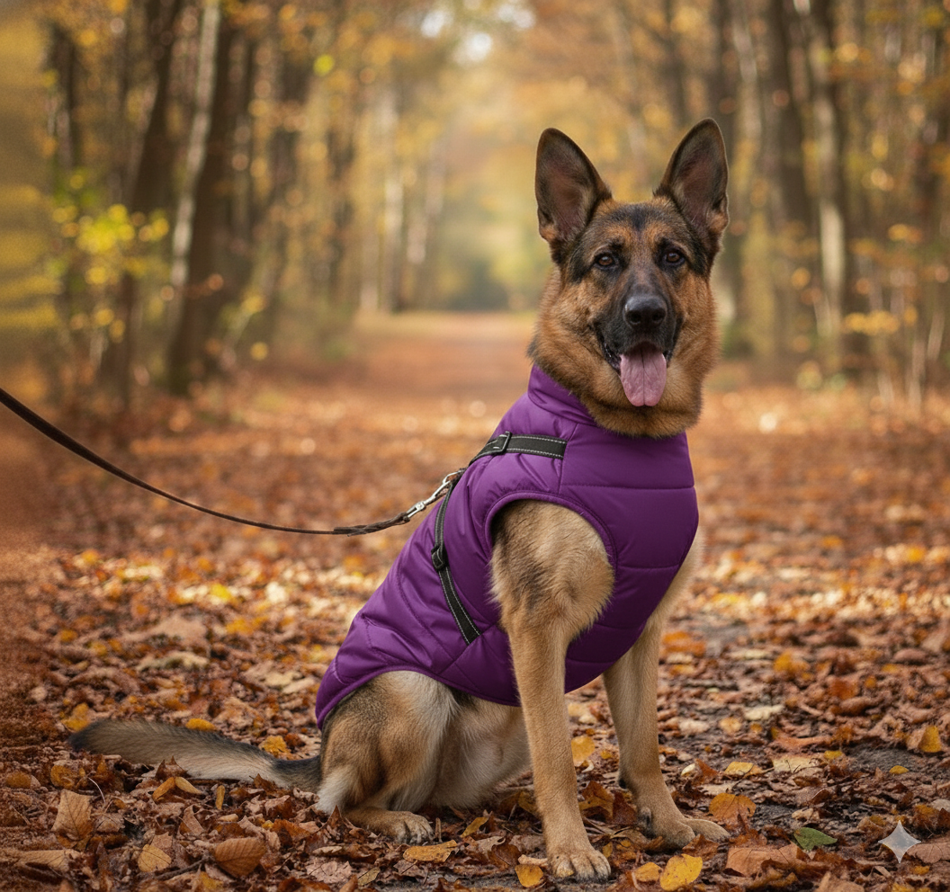 Allwetter-Hundejacke_-_wasserdicht_verstellbar_lila