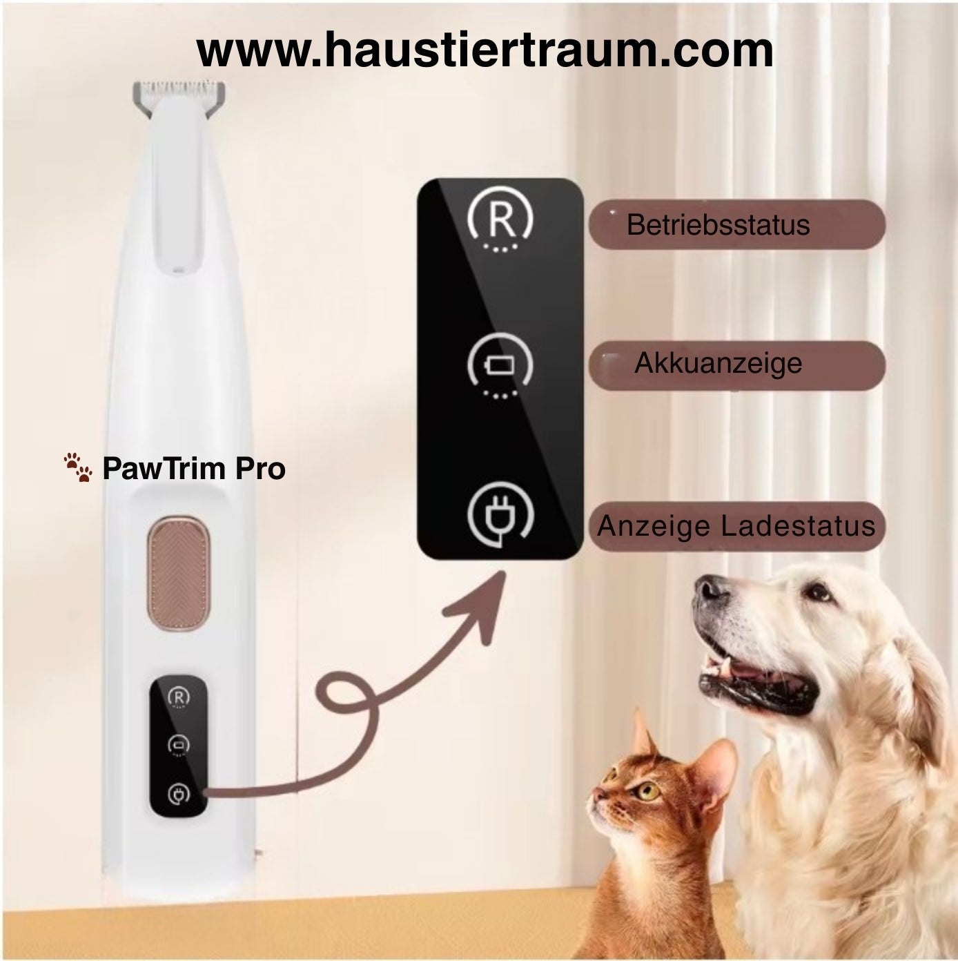 🐾 PawTrim Pro – Präziser Pfotentrimmer für Hunde & Katzen
