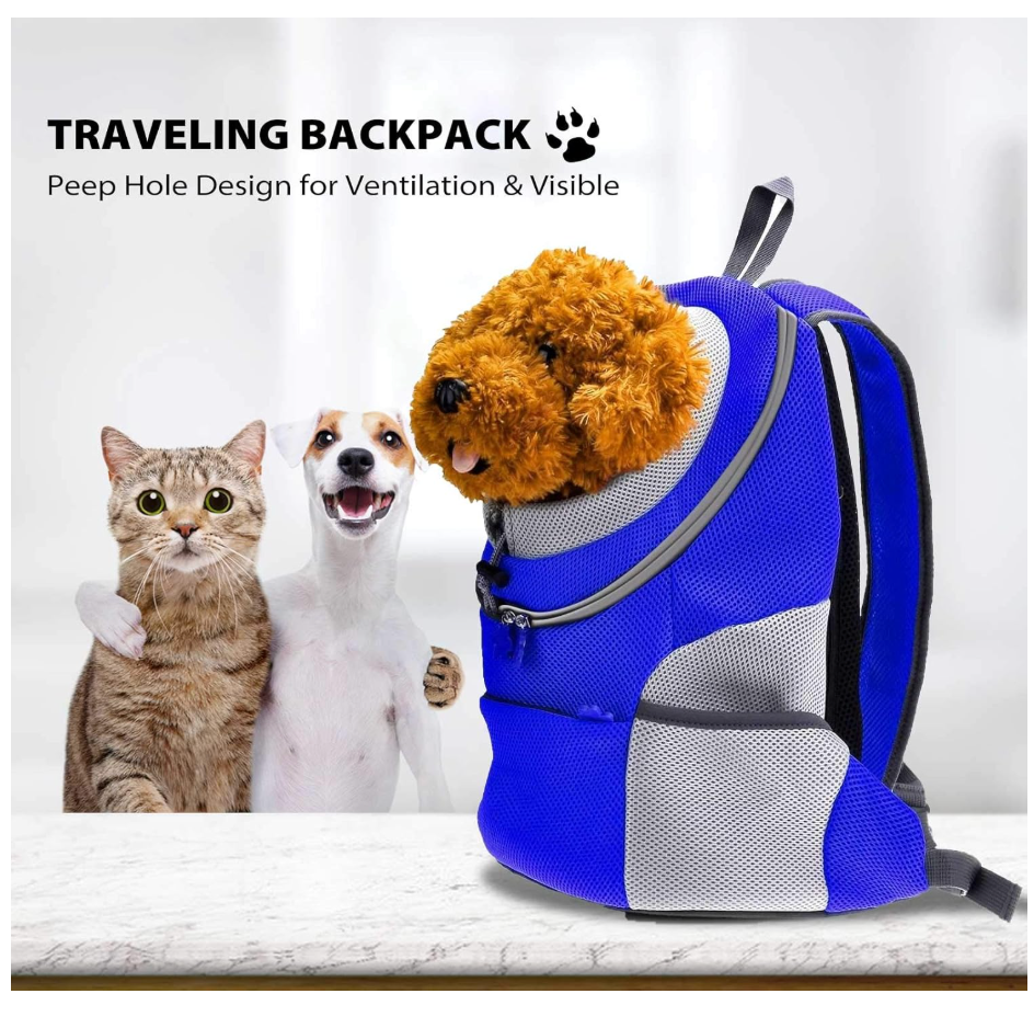 Hunde-Tragerucksack für kleine & mittelgroße Hunde bis max. 11 kg - super bequem & größenverstellbar