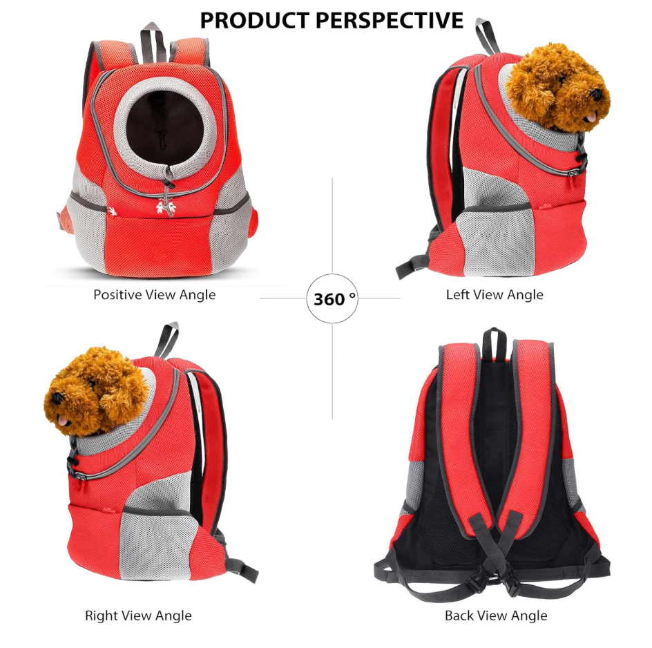 Hunde-Tragerucksack für kleine & mittelgroße Hunde bis max. 11 kg - super bequem & größenverstellbar