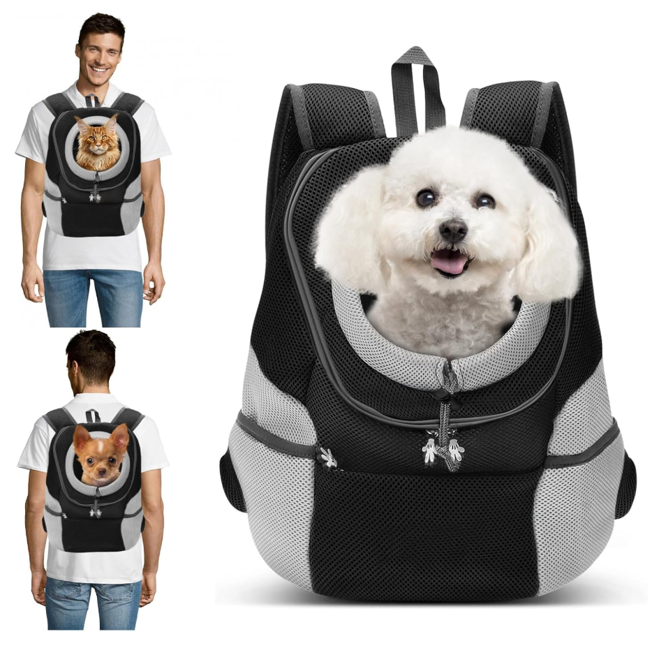 Hunde-Tragerucksack für kleine & mittelgroße Hunde bis max. 11 kg - super bequem & größenverstellbar