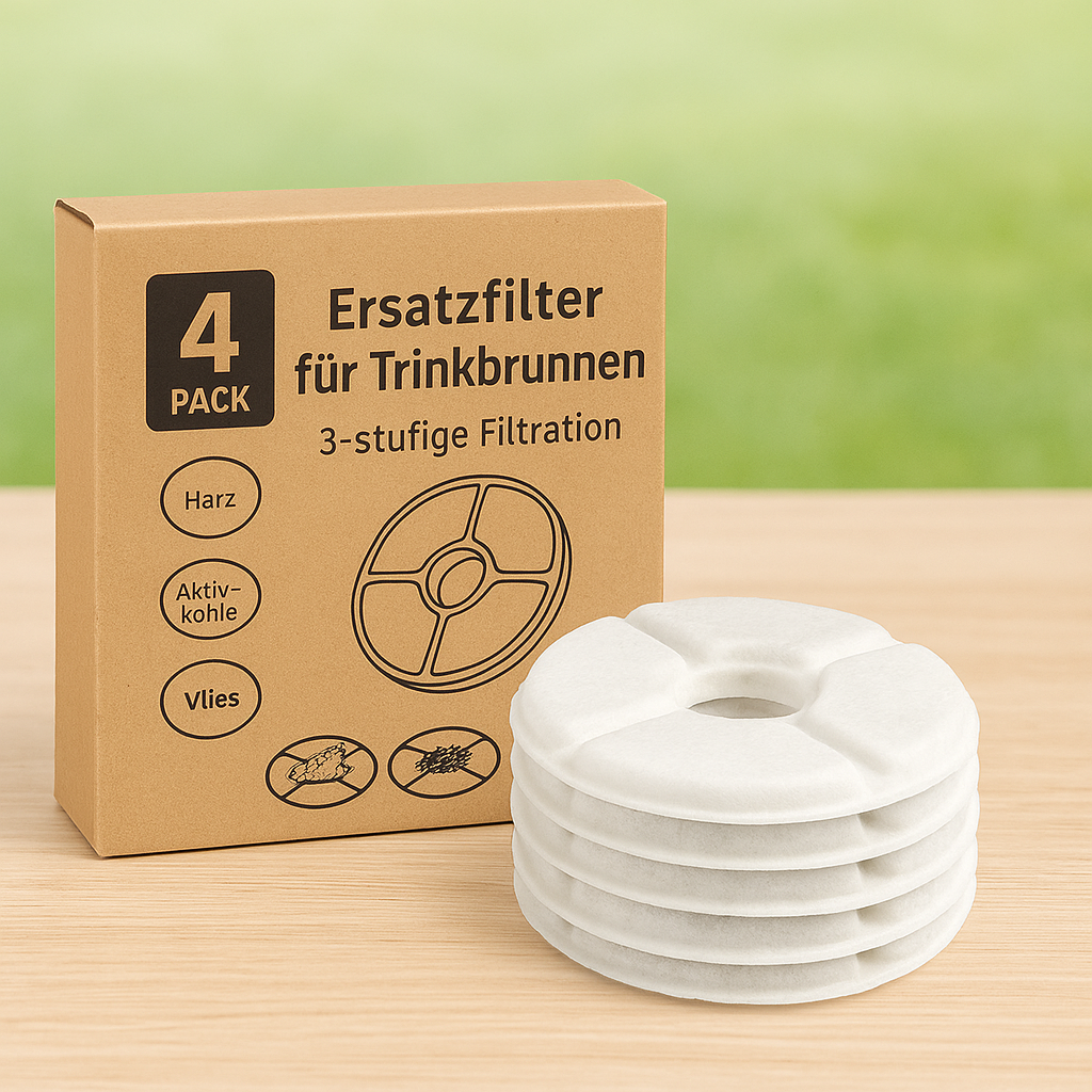 4 Ersatzfilter für Trinkbrunnen für Katzen - Testsieger