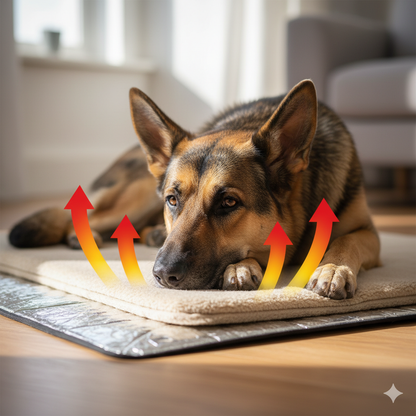 Selbstheizende Wärmematte / Wärmebett für Hunde - ohne Strom, kuschelig weich, waschbar V2