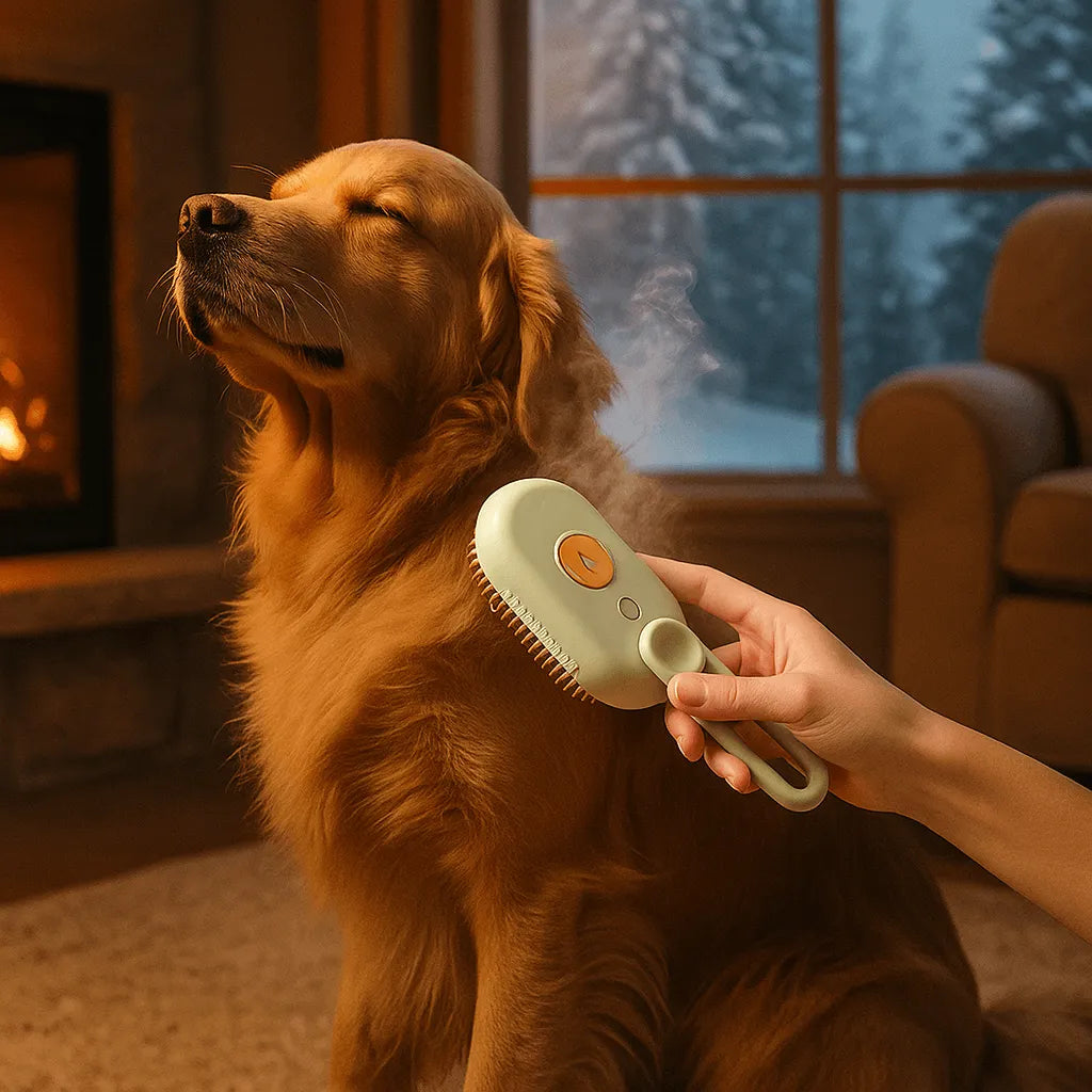 SteamBrush Pro™ - 3 in 1 Dampfbürste für Hunde