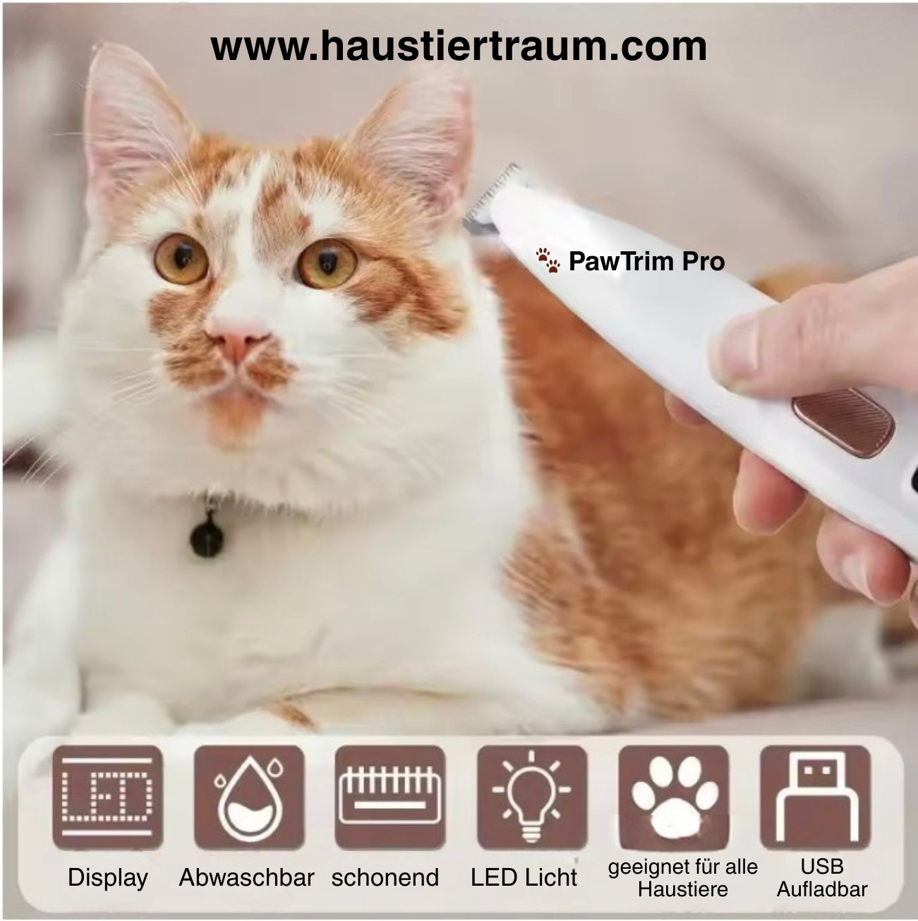 🐾 PawTrim Pro – Präziser Pfotentrimmer für Hunde & Katzen