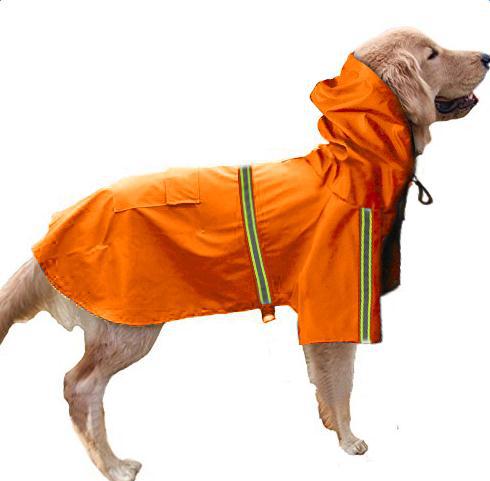 Hunde-Regenmantel - schützt vor Wind, Regen und Kälte_orange