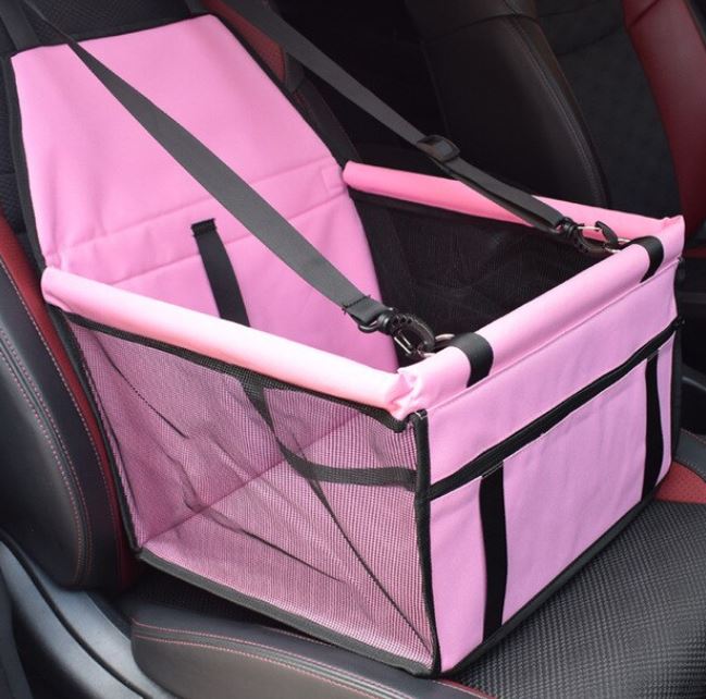 Hunde-Autositz - extra stabil & hochwertig, für kleine bis mittlere Hunde, rosa 3