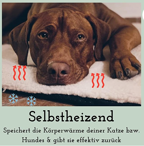 Selbstheizende Wärmematte / Wärmebett für Hunde - ohne Strom, kuscheli –  www.m