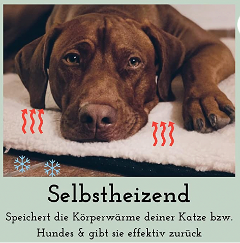 Selbstheizende Wärmematte / Wärmebett für Hunde - selbstheizend - L (78X60CM)