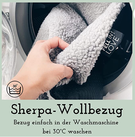 Selbstheizende Wärmematte / Wärmebett für Hunde - sherpa wollbezug - l 2