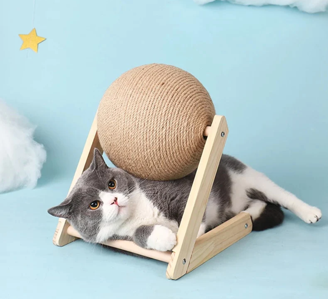 Borusu | lustiges Katzen-Spielzeug & Kratzbaum - für Nagelpflege, langlebig, schont Möbel 12
