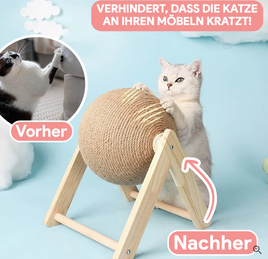 Borusu | lustiges Katzen-Spielzeug & Kratzbaum - für Nagelpflege, langlebig, schont Möbel 17