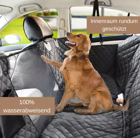 Hunde-Autodecke & Trennwand für Rückbank/Kofferraum inkl. Haltegurt_schwarz
