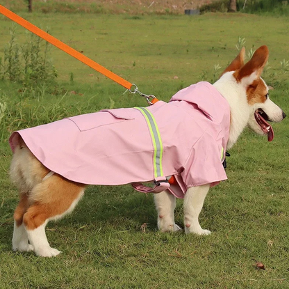 Hunde-Regenmantel - schützt vor Wind, Regen und Kälte_rosa 2