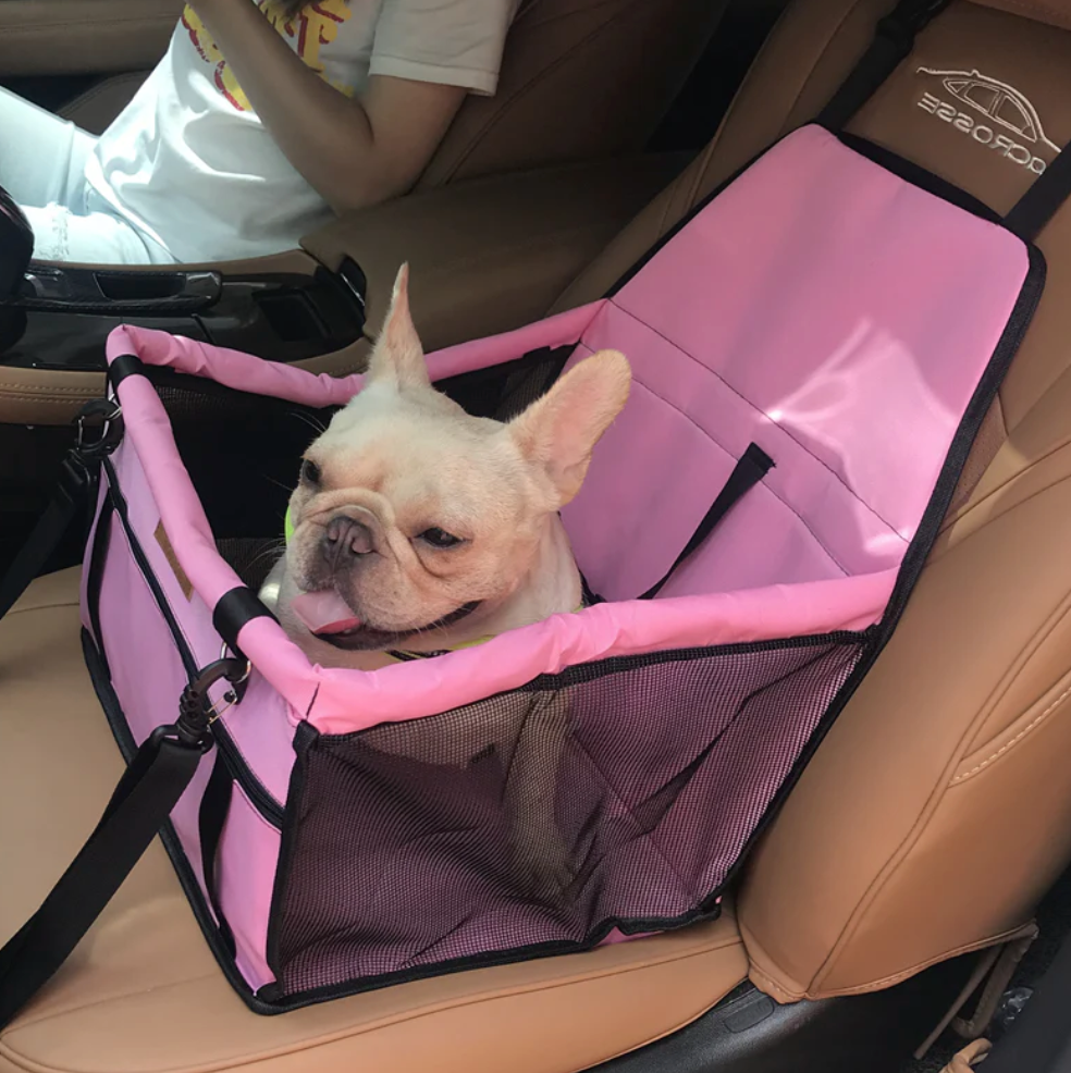 Hunde-Autositz - extra stabil & hochwertig, für kleine bis mittlere Hunde, rosa 2