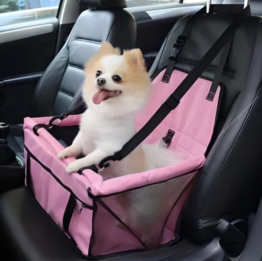 Hunde-Autositz - extra stabil & hochwertig, für kleine bis mittlere Hunde, pink