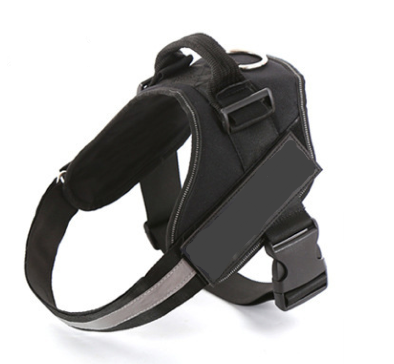 Flexy™ Power Hundegeschirr, strapazier- und anpassbar schwarz