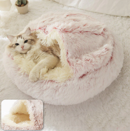 Orthopädisches Katzenbett - kuschelig weich, waschbar, haustierfreundlich_pink