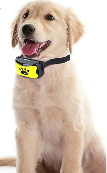 Anti-Bell Halsband / Trainingshalsband für Hunde - 7 Stufen Sound & Vibration_testsieger_gelb