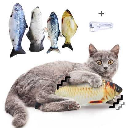 katzenspielzeug zappelnder fisch